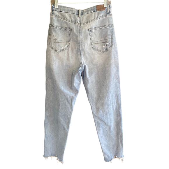 AMERICAN EAGLE Women's Size 6 CURVY MOM Jean Distressed Jeans Grungy High Rise - Picture 14 of 14